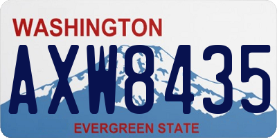 WA license plate AXW8435