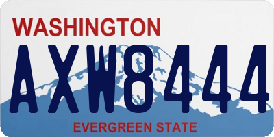 WA license plate AXW8444