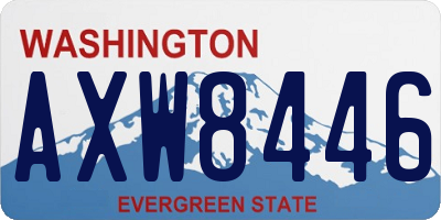 WA license plate AXW8446