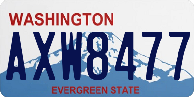WA license plate AXW8477