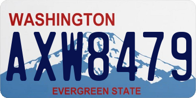 WA license plate AXW8479