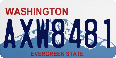 WA license plate AXW8481