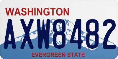 WA license plate AXW8482