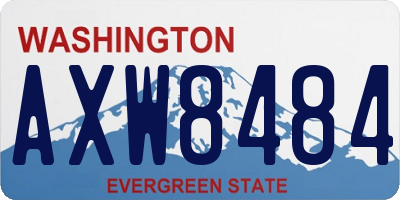 WA license plate AXW8484