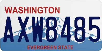 WA license plate AXW8485