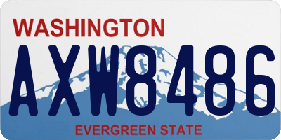 WA license plate AXW8486