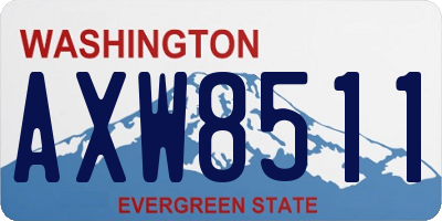 WA license plate AXW8511