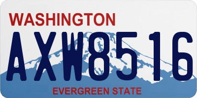 WA license plate AXW8516