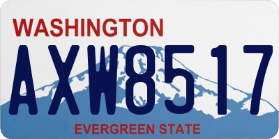 WA license plate AXW8517