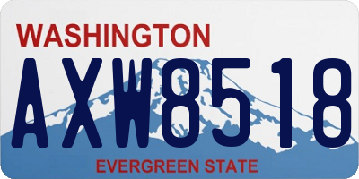 WA license plate AXW8518