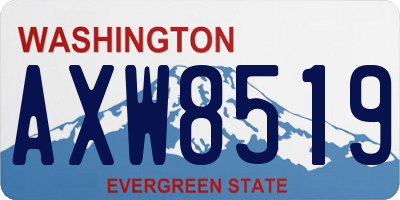WA license plate AXW8519