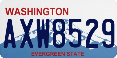 WA license plate AXW8529
