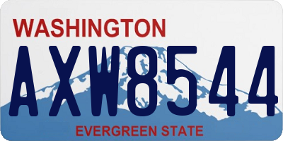 WA license plate AXW8544