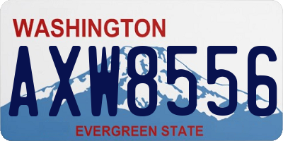 WA license plate AXW8556