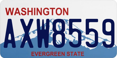 WA license plate AXW8559