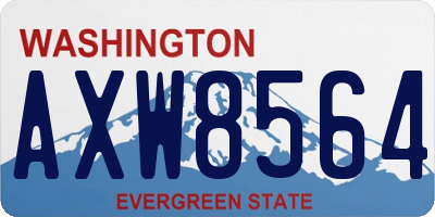 WA license plate AXW8564