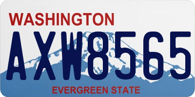WA license plate AXW8565