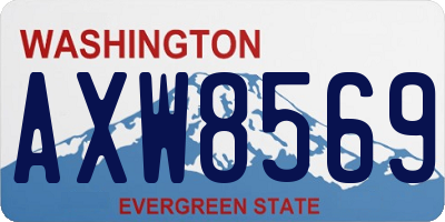 WA license plate AXW8569
