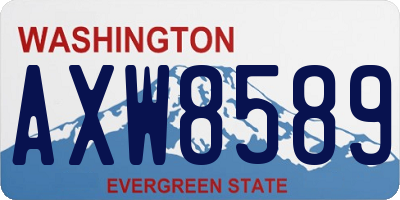 WA license plate AXW8589