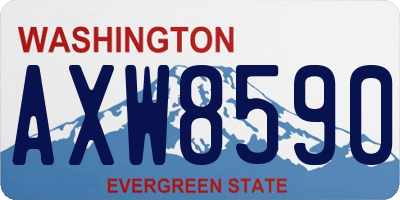 WA license plate AXW8590