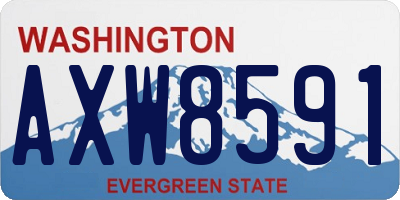WA license plate AXW8591