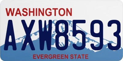WA license plate AXW8593