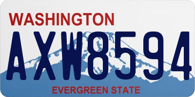 WA license plate AXW8594