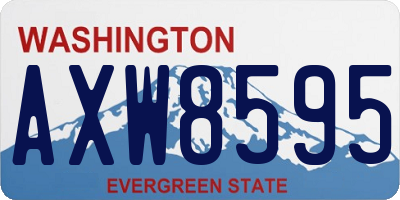 WA license plate AXW8595