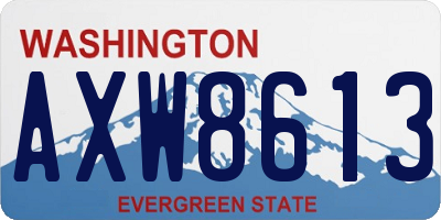 WA license plate AXW8613
