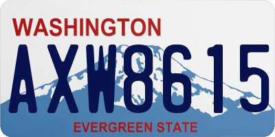 WA license plate AXW8615
