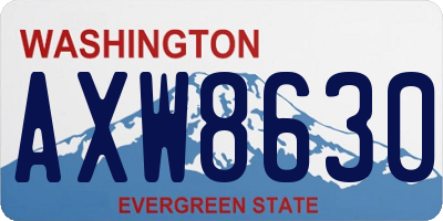 WA license plate AXW8630