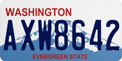 WA license plate AXW8642