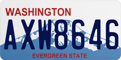 WA license plate AXW8646