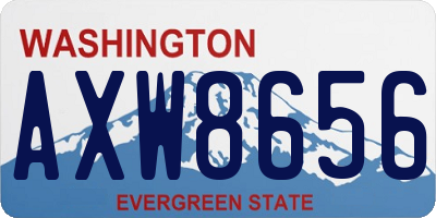 WA license plate AXW8656