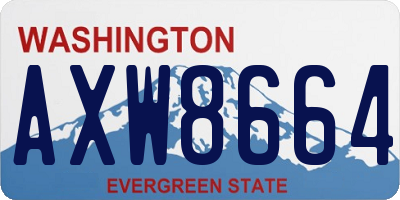 WA license plate AXW8664