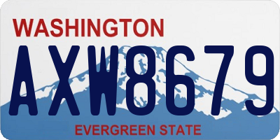 WA license plate AXW8679