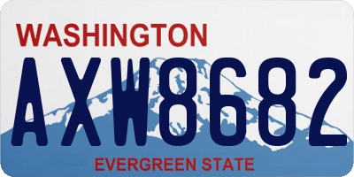 WA license plate AXW8682