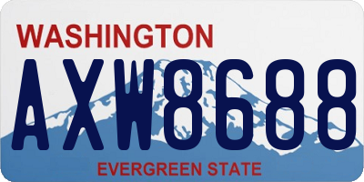 WA license plate AXW8688