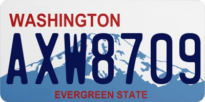 WA license plate AXW8709