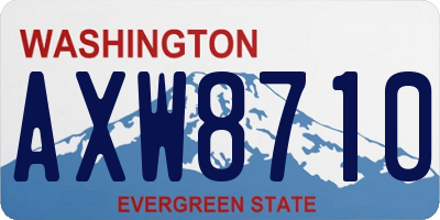 WA license plate AXW8710