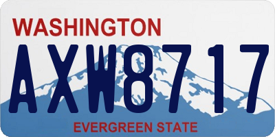 WA license plate AXW8717