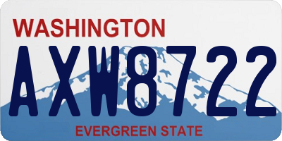 WA license plate AXW8722