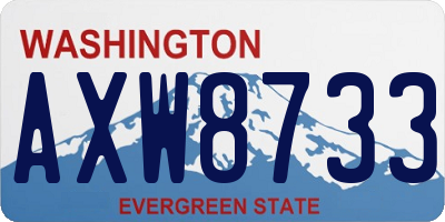 WA license plate AXW8733