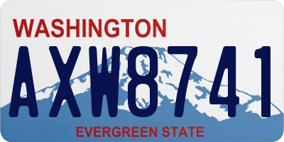 WA license plate AXW8741