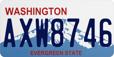 WA license plate AXW8746