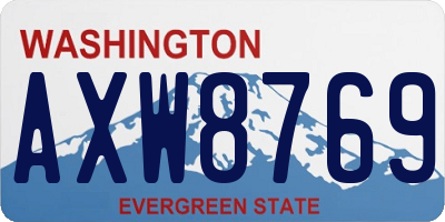WA license plate AXW8769