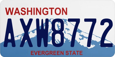 WA license plate AXW8772