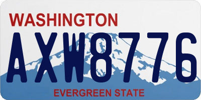 WA license plate AXW8776