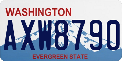 WA license plate AXW8790