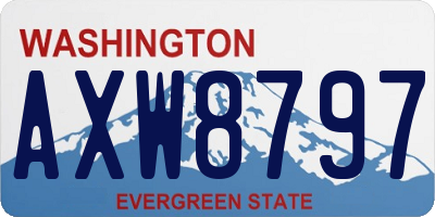 WA license plate AXW8797